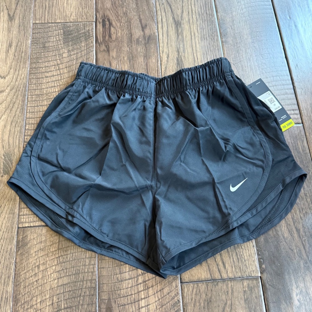 Nike Womens Dri-FIT Running Shorts Black Mesh Athletic Training‎ XS 831558-011
